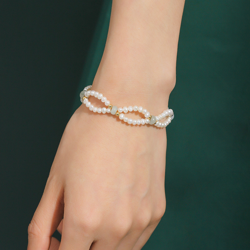 Woven Handmade Freshwater Pearl Bracelet Image 2