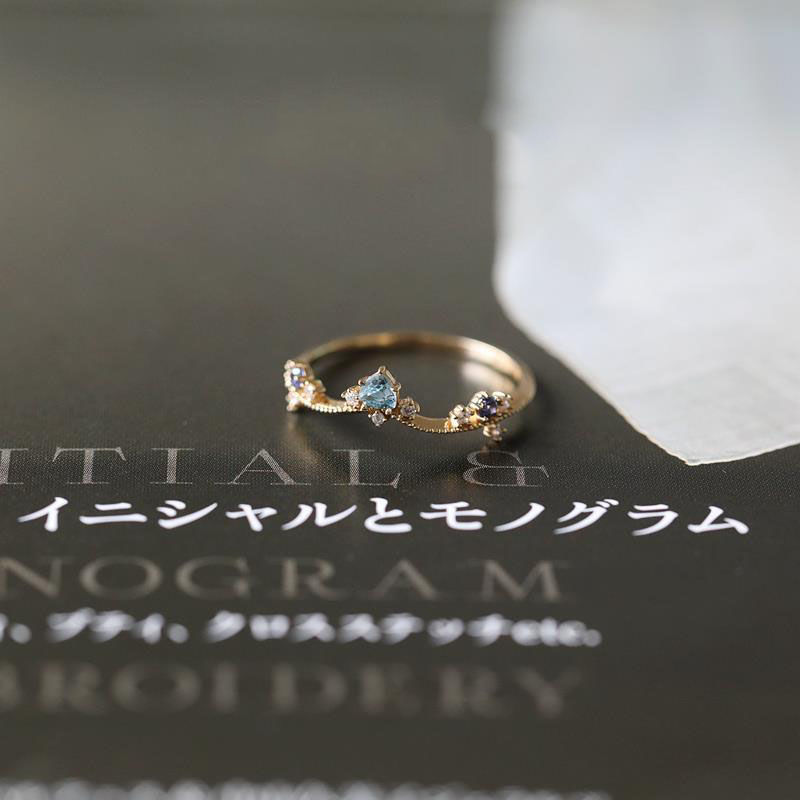 Chrysanthemum Corolla Imitation Topaz Plated S925 Silver Ring Image 2