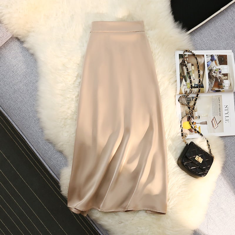 Satin Skirt Image 2