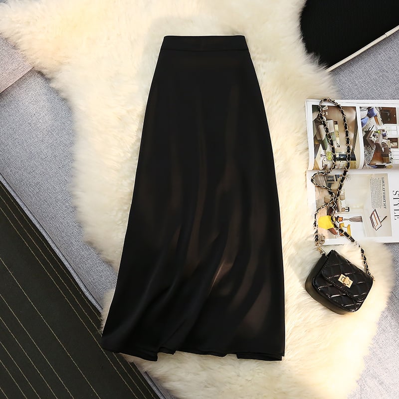 Satin Skirt Image 4