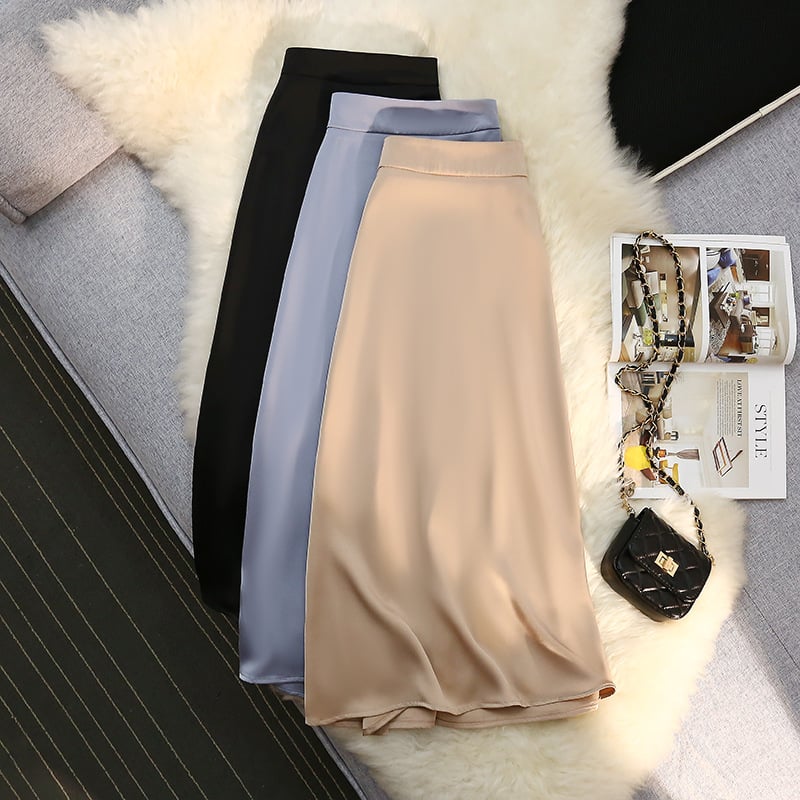 Satin Skirt Image 5