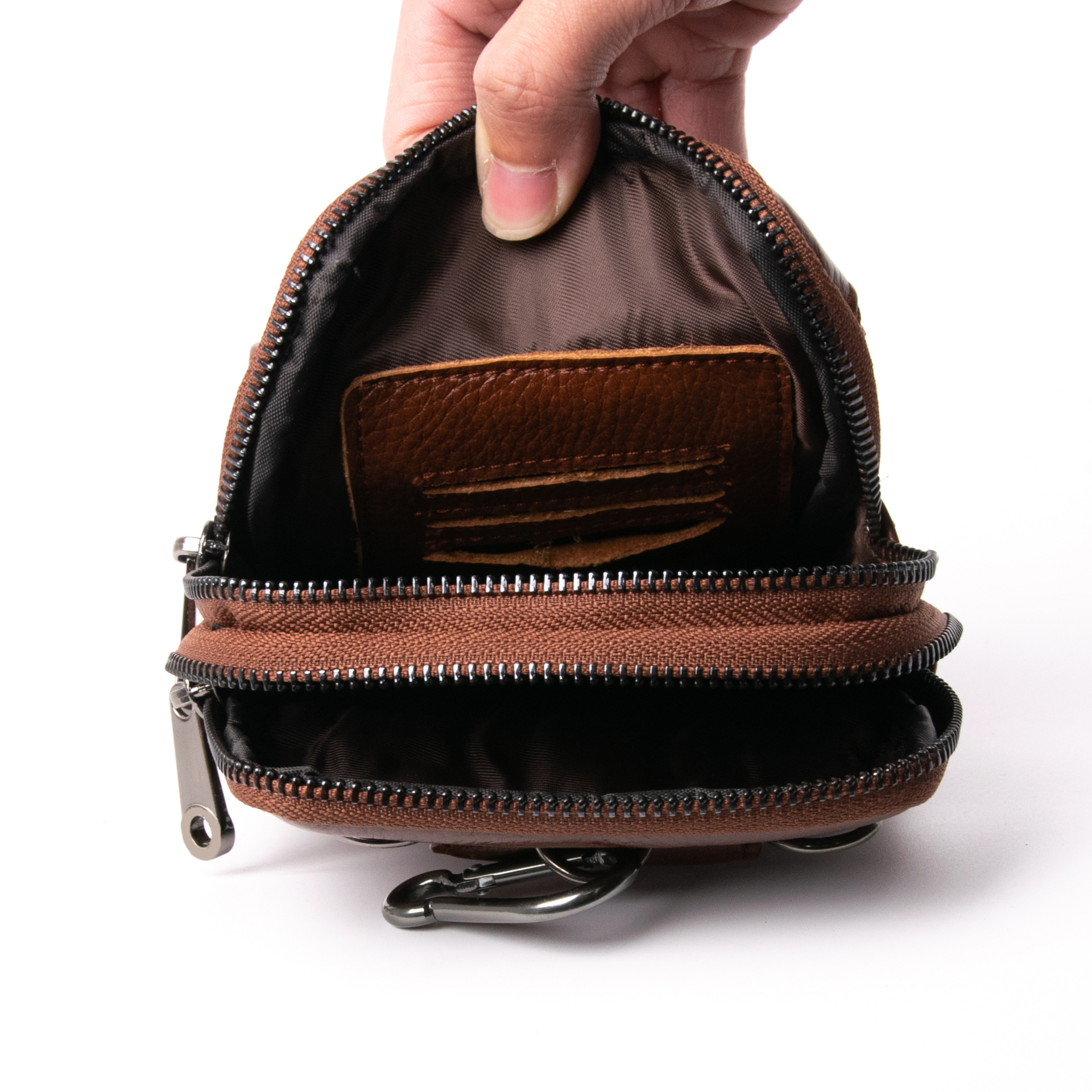 Waist Bag in Reddish Brown