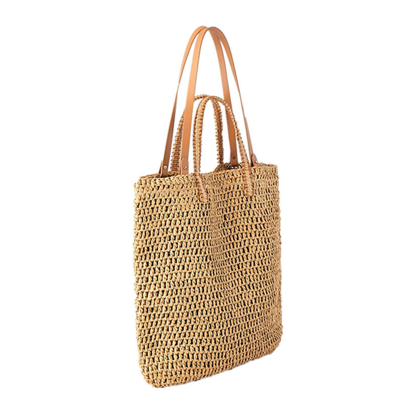 Khaki Straw Bag