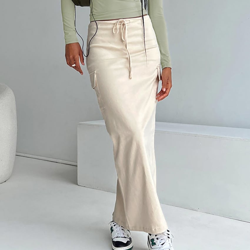 Women's Fashionable All-matching Tied High Waist Skirt Image 8