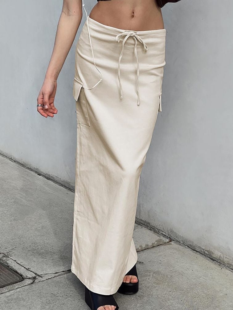 Women's Fashionable All-matching Tied High Waist Skirt Image 4