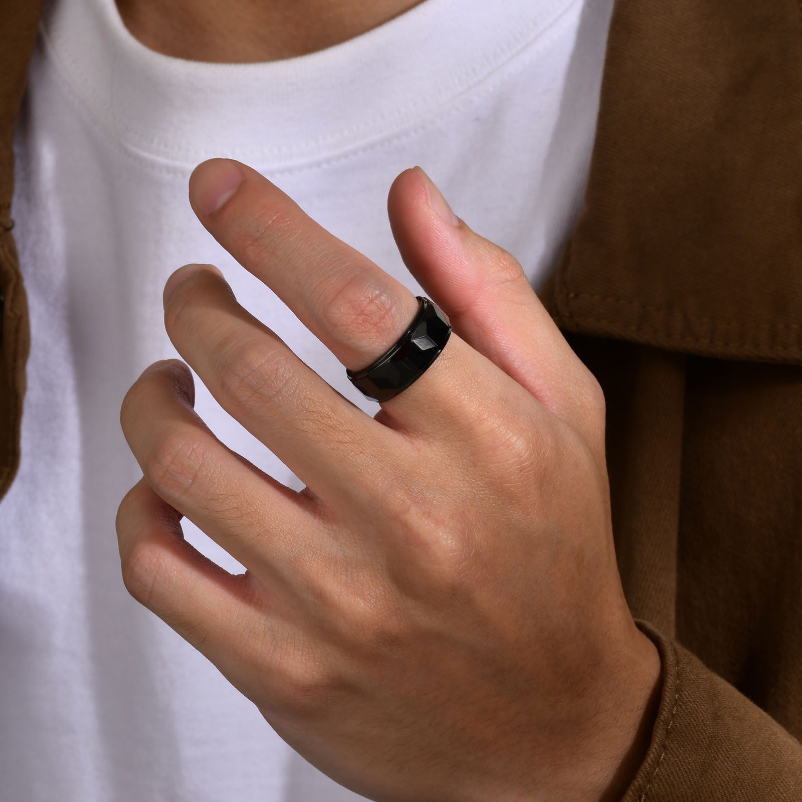 Tungsten Steel Gold Ring Design 4