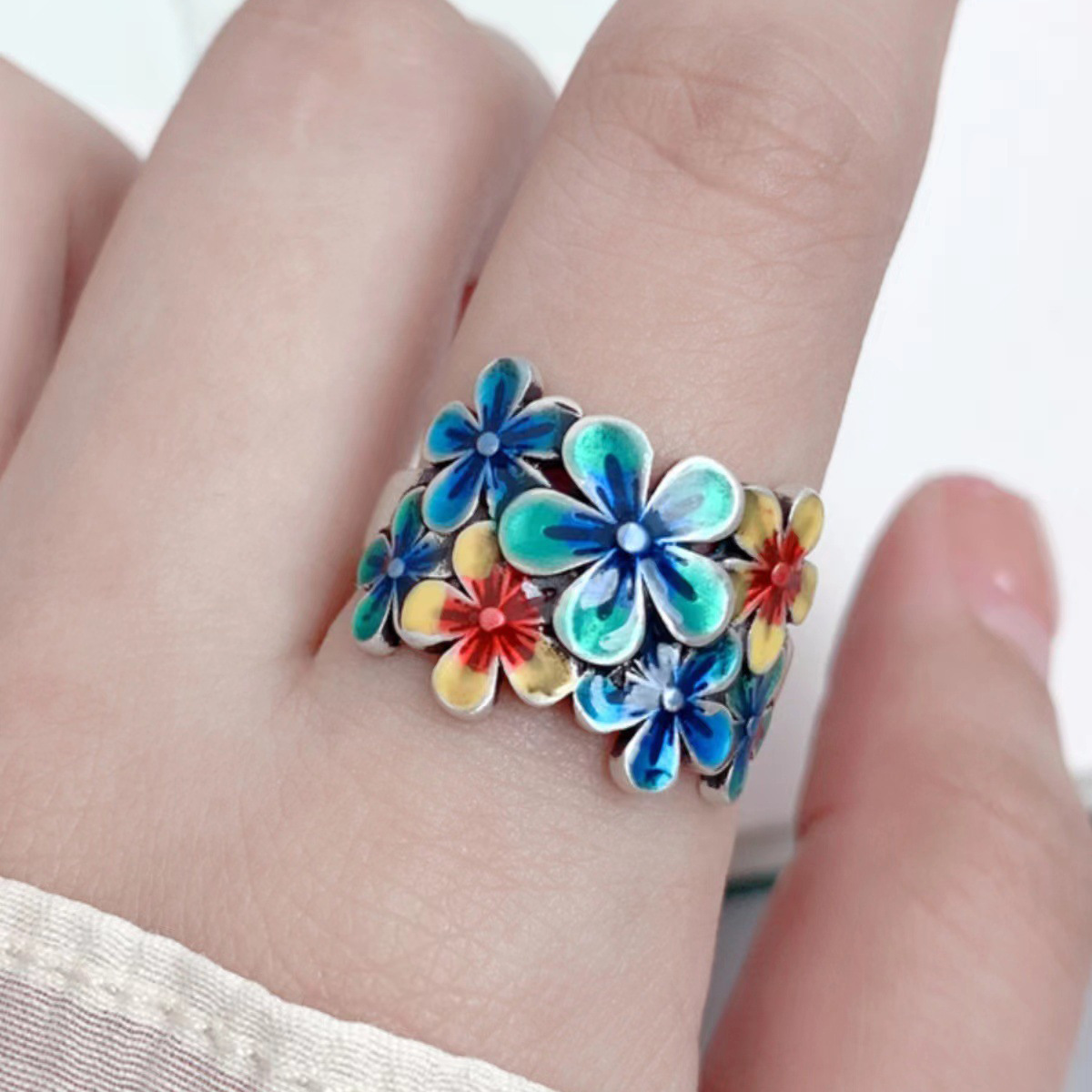 Women's Fashion Personalized Flower Ring 4