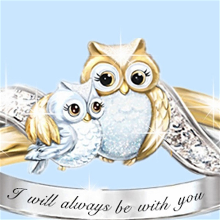 Owl-shaped Two-tone Ring