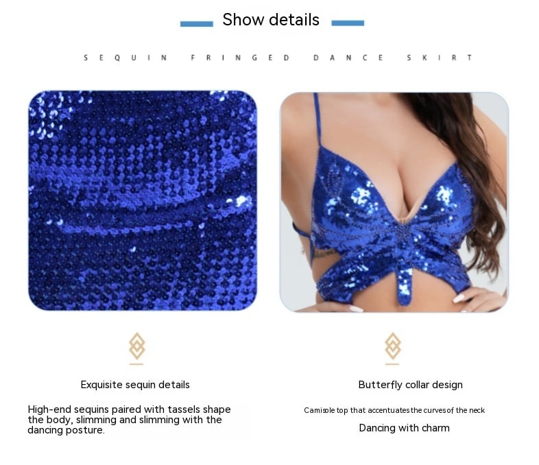 Sequined Top Butterfly Bra Image 4