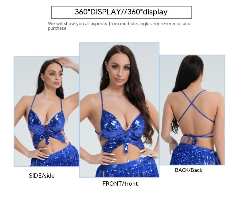 Sequined Top Butterfly Bra Image 2