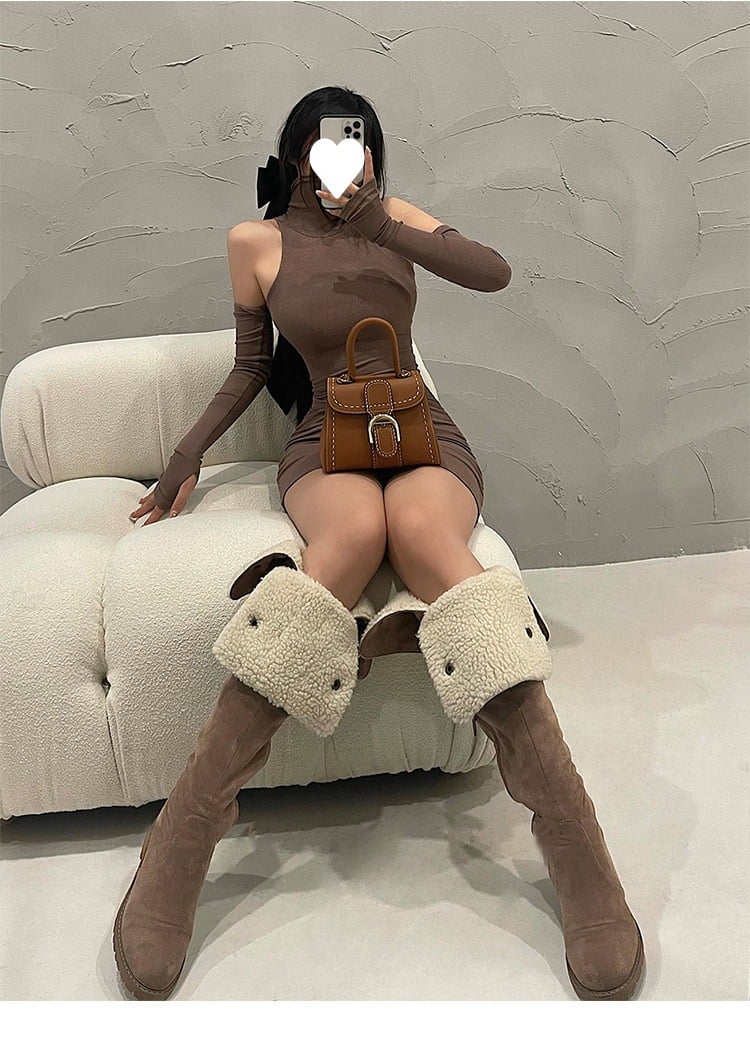 Spring Sexy Turtleneck Skirt 4