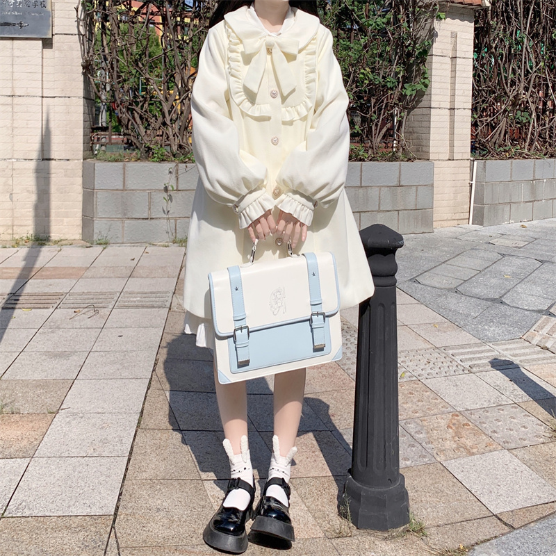 Japanese Cute Little Doll Collar Woolen Coat