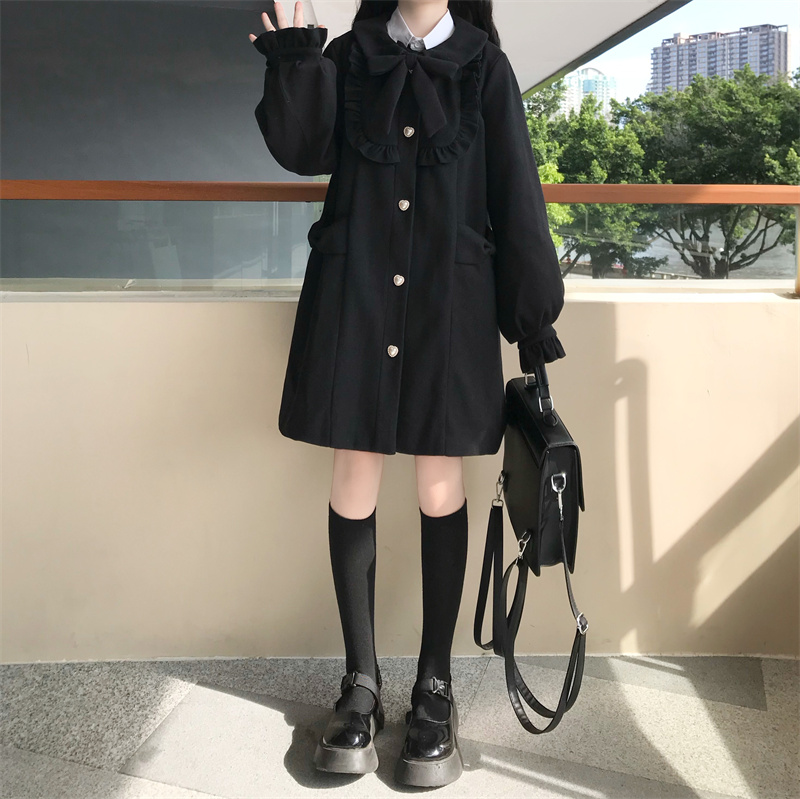 Japanese Cute Little Doll Collar Woolen Coat