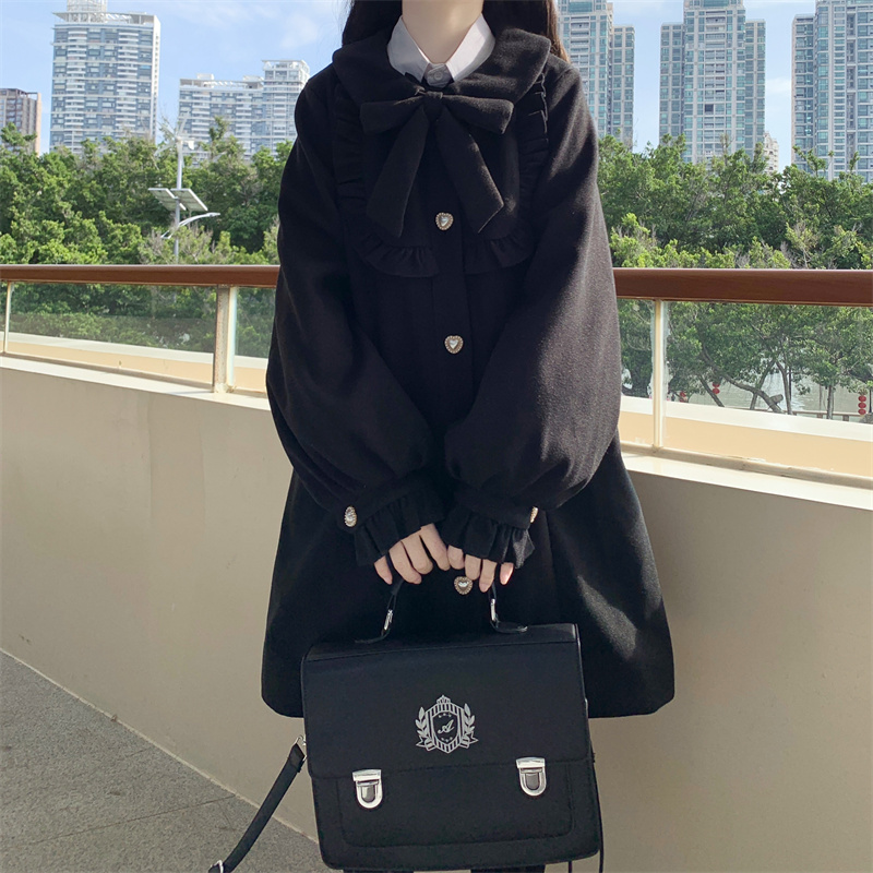 Japanese Cute Little Doll Collar Woolen Coat