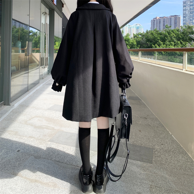 Japanese Cute Little Doll Collar Woolen Coat