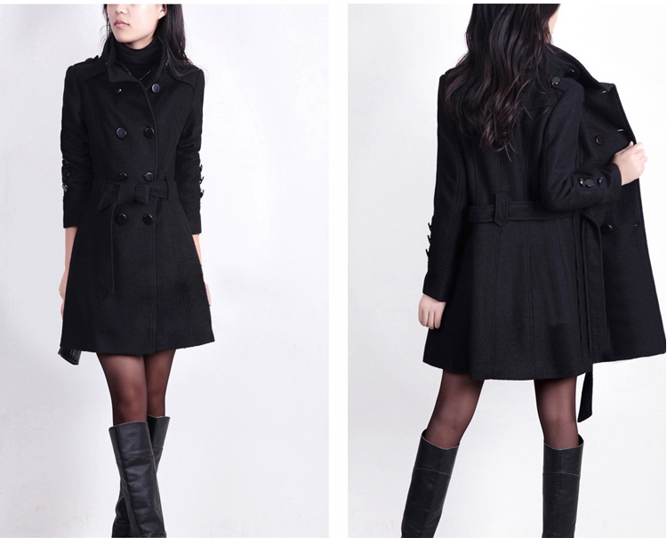 Slim Woolen Coat - Image 5