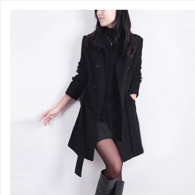 Slim Woolen Coat - Image 3