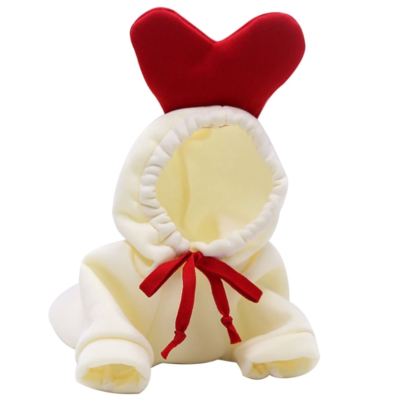 Chihuahua wearing plush hoodie