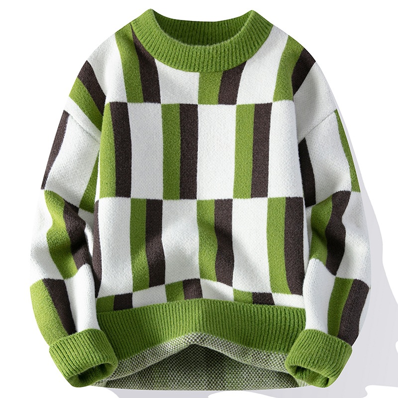 Men's Multicolor Sweater - Khaki