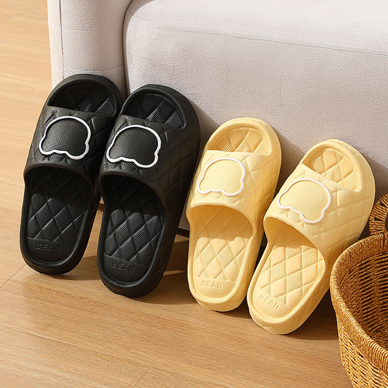 Rhombus Design Bear Slippers