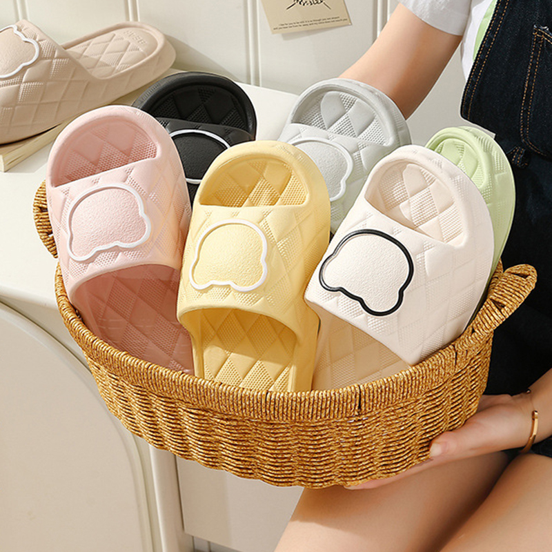 Rhombus Design Bear Slippers