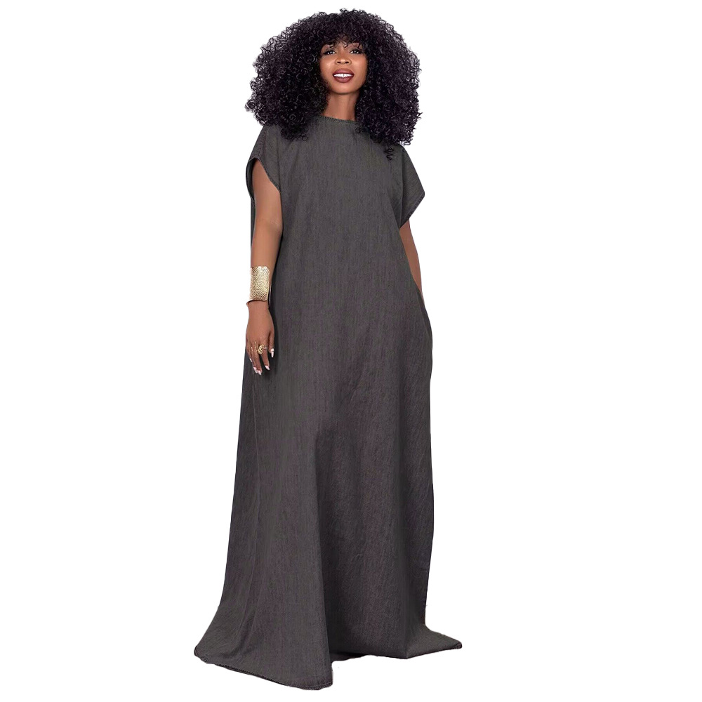 Women's Denim Retro Dress - Back View