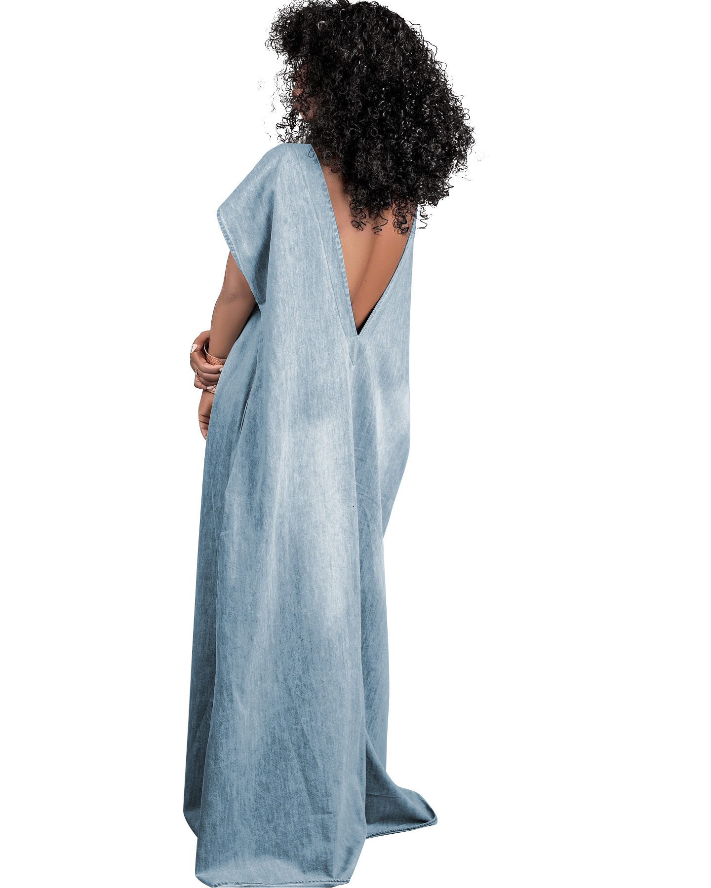 Women's Denim Retro Dress - Elegant Style
