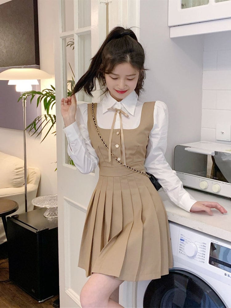Versatile Brown Shirt Dress