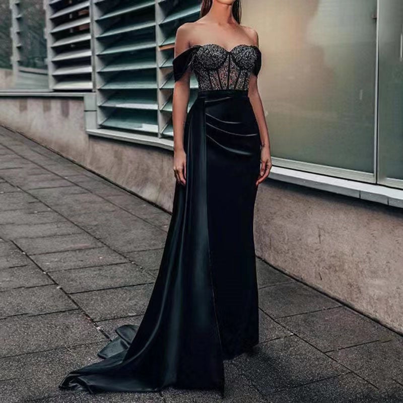 Fishtail Slit Evening Dress Image 1