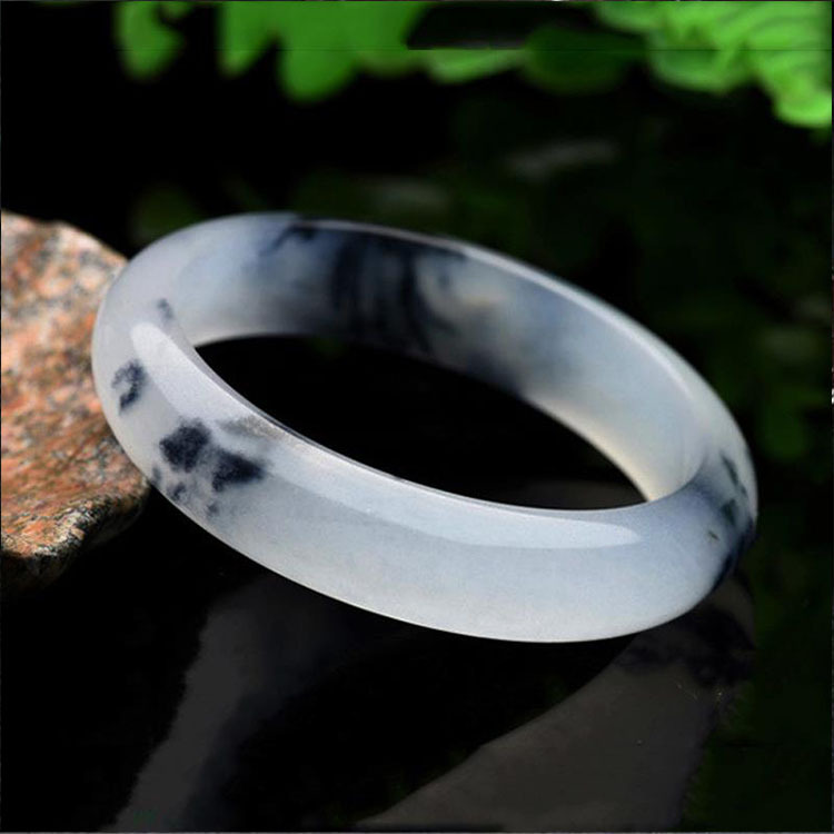 Floating Flowers Quartz Rock Jade Bracelet Image 2