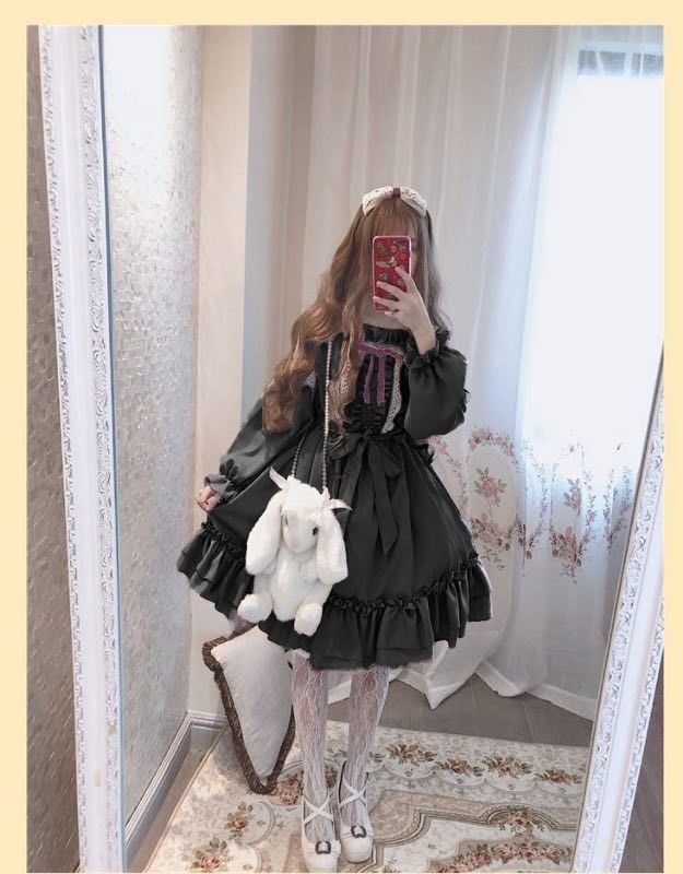 Lolita Skirt Black Long Sleeve