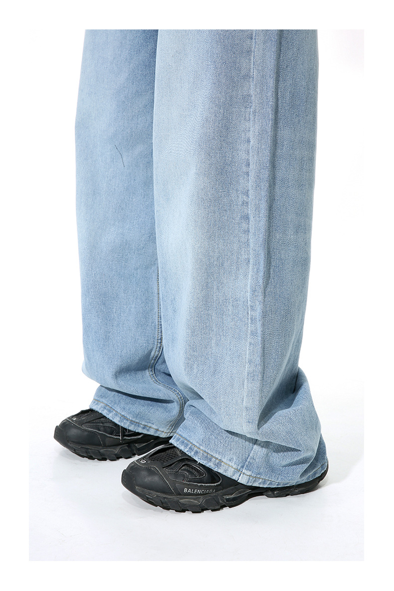 Straight Mop Loose Casual Jeans - Everyday Wear