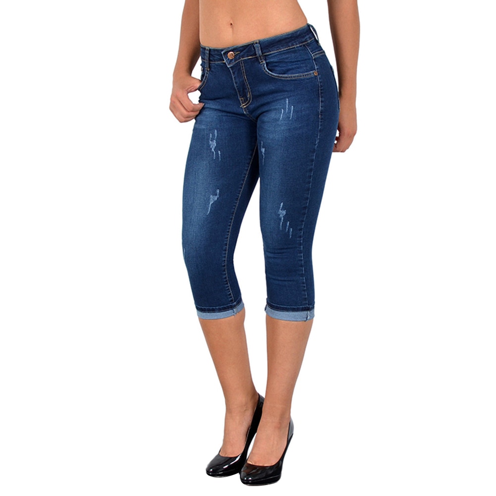 Cropped Denim Pants Image 4