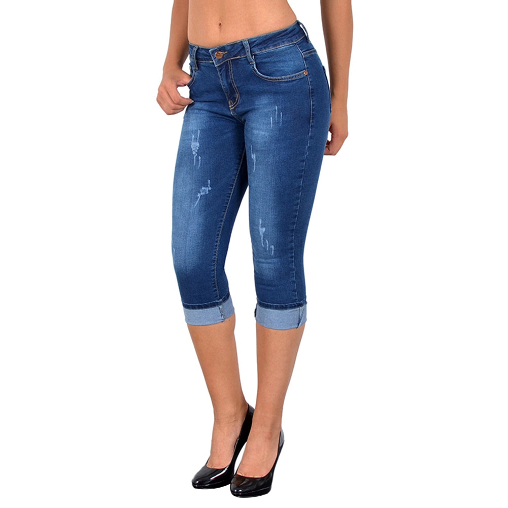 Cropped Denim Pants Image 6