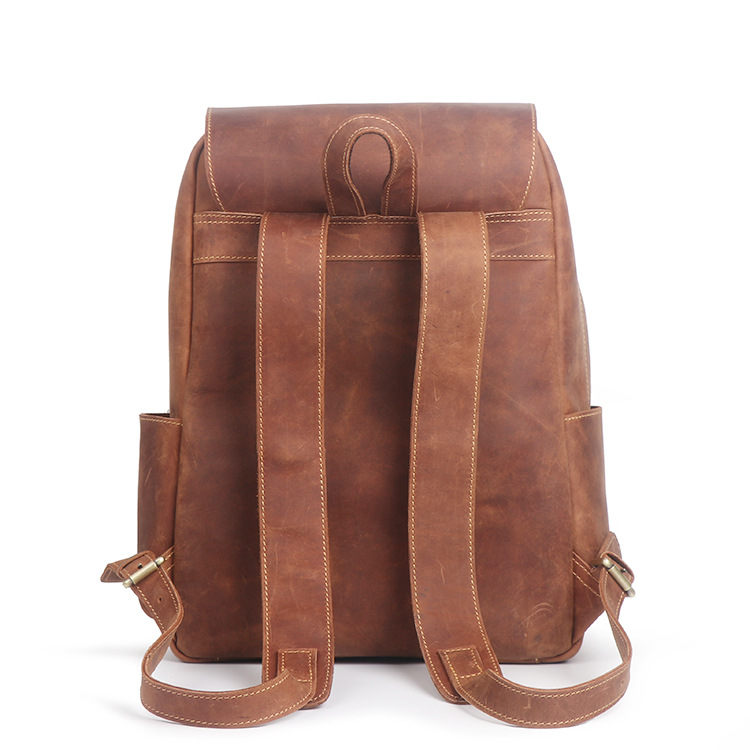 Leather Backpack Retro - Open View