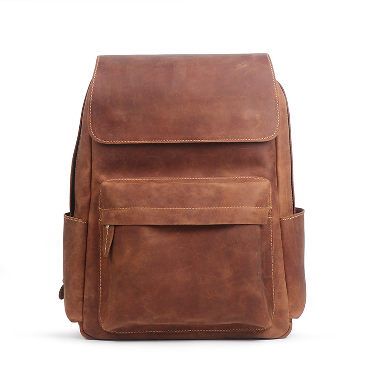 Leather Backpack Retro - Brown