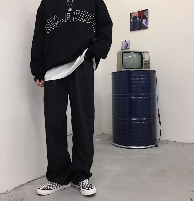 Wide-leg jeans - black