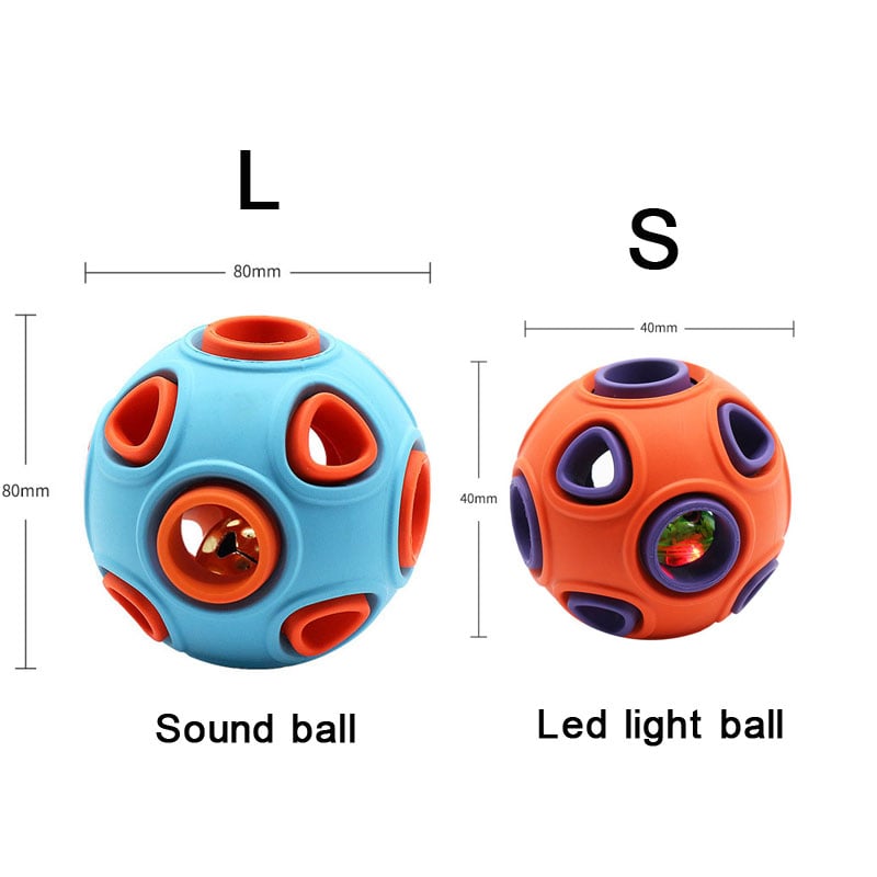 Funny Interactive LED Light and Sound Chewing Ball Dog Toy