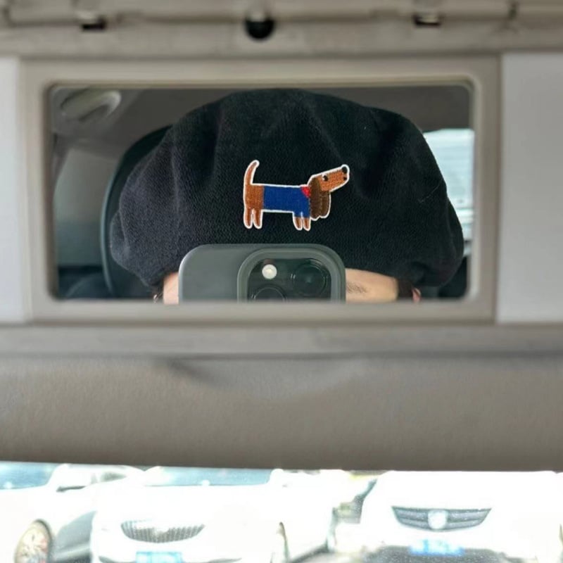 Gray Embroidered Puppy