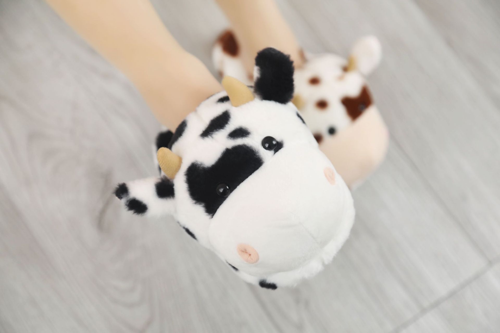 Cute Cow Slippers Inside