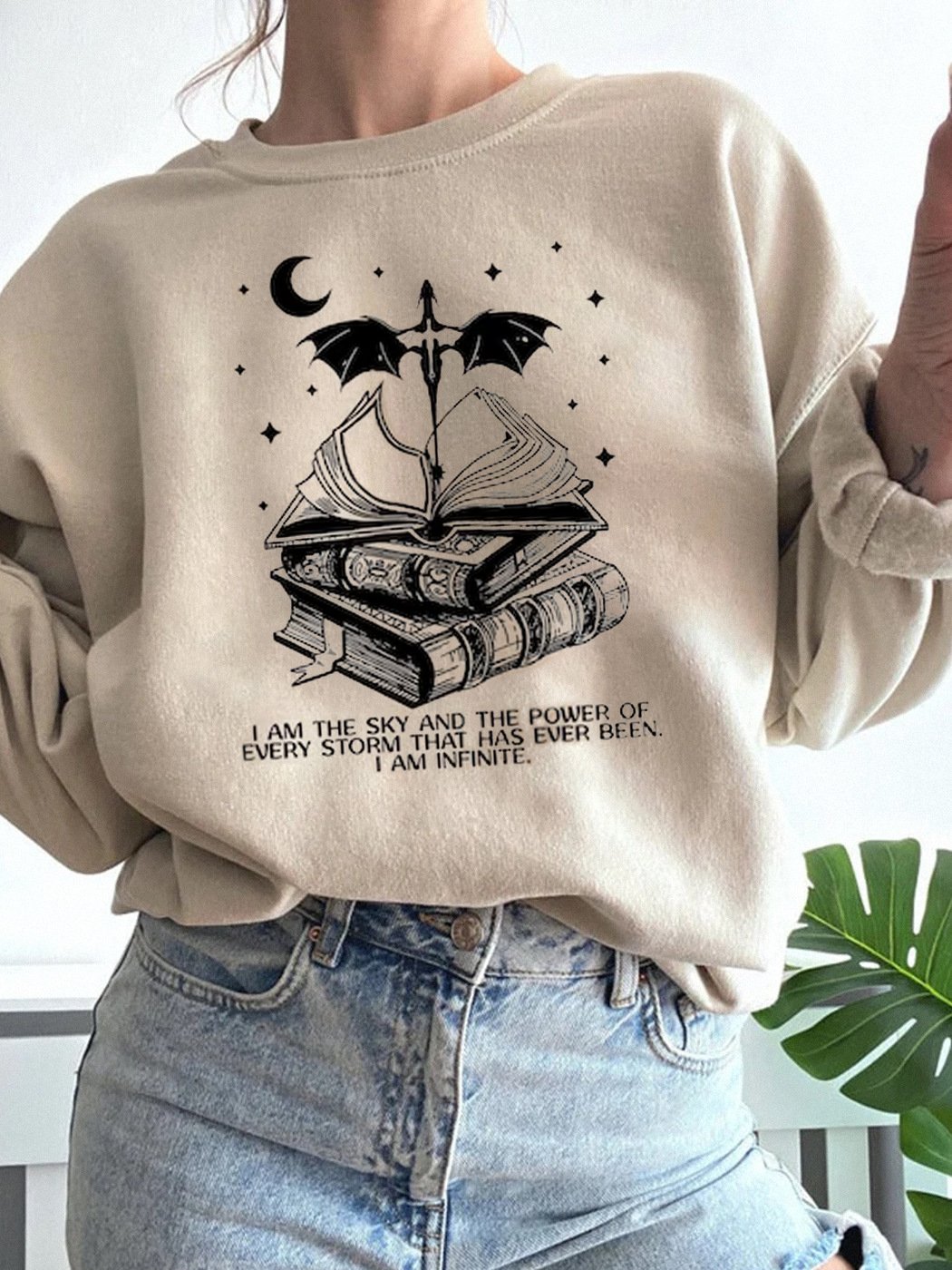 Women's Round-neck Japan Heat Transfer Patch Printed Sweater Image 2