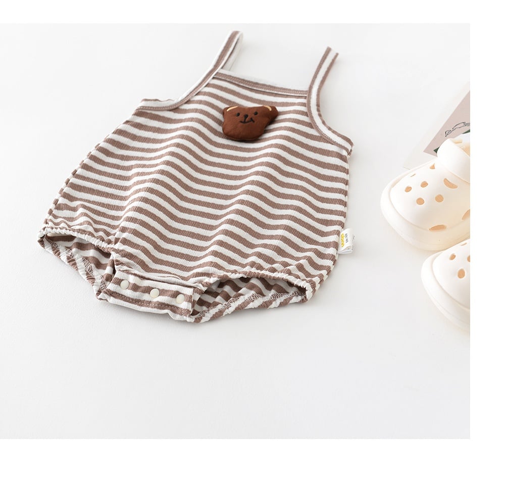 Infant Summer Jumpsuit Beige Dotted