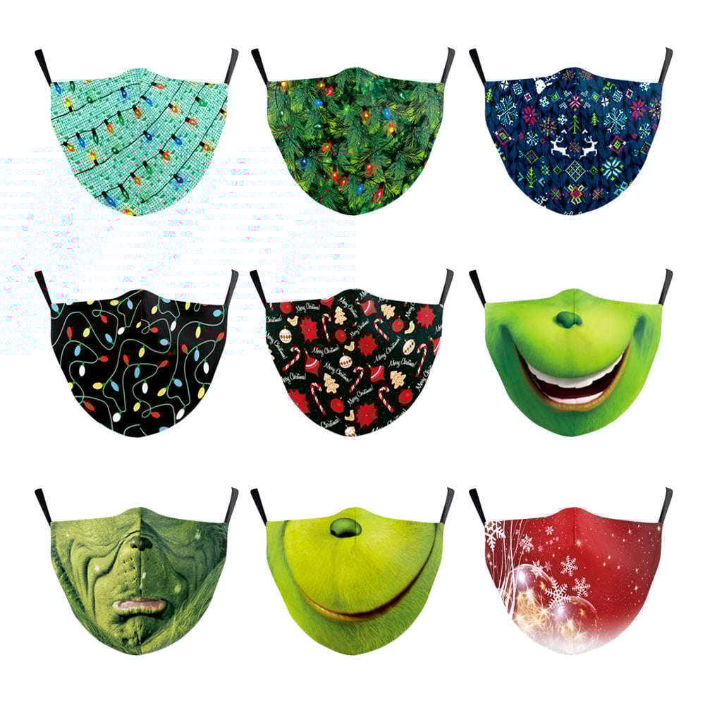 Christmas Green Fur Mask 4