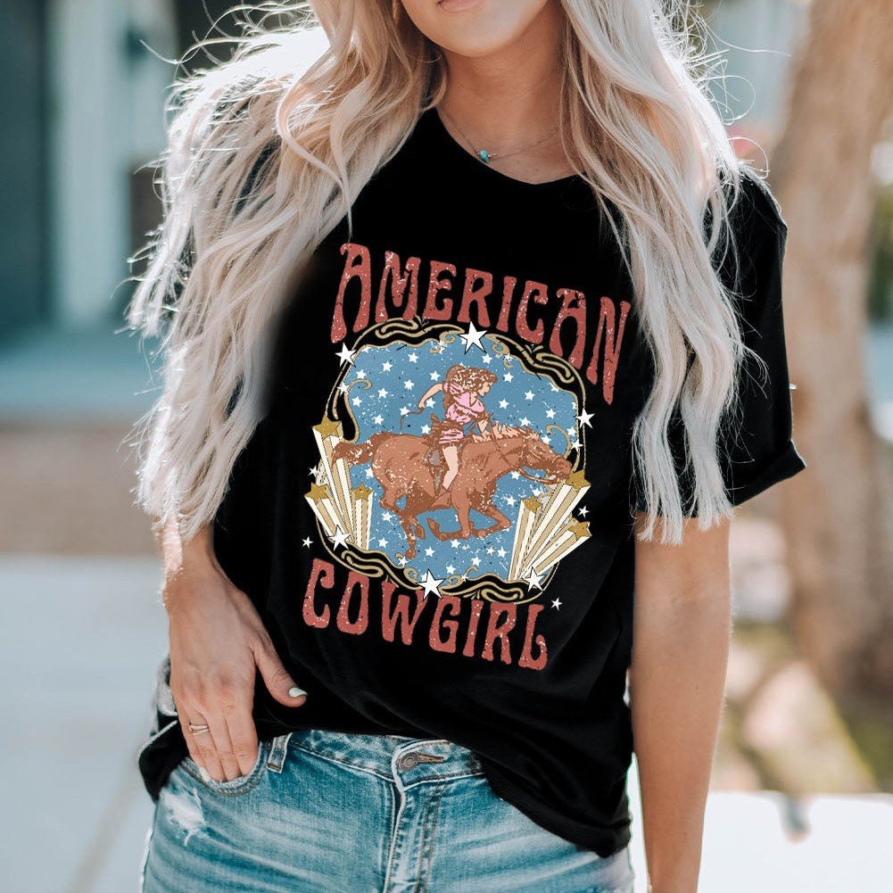 Women's 3D Digital Printing Casual Round Neck Short Sleeves