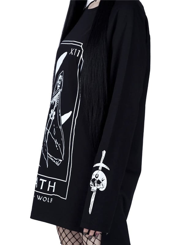 Gothic Dark Moon Sweater Close-Up