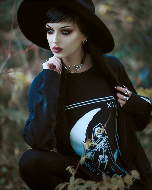Gothic Dark Moon Sweater Detail