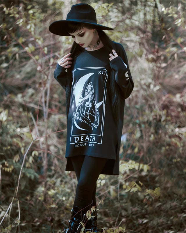 Gothic Dark Moon Sweater Front Design