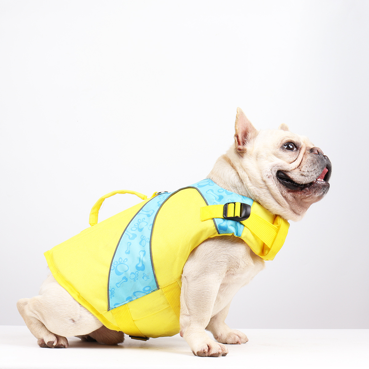 Life jacket in water
