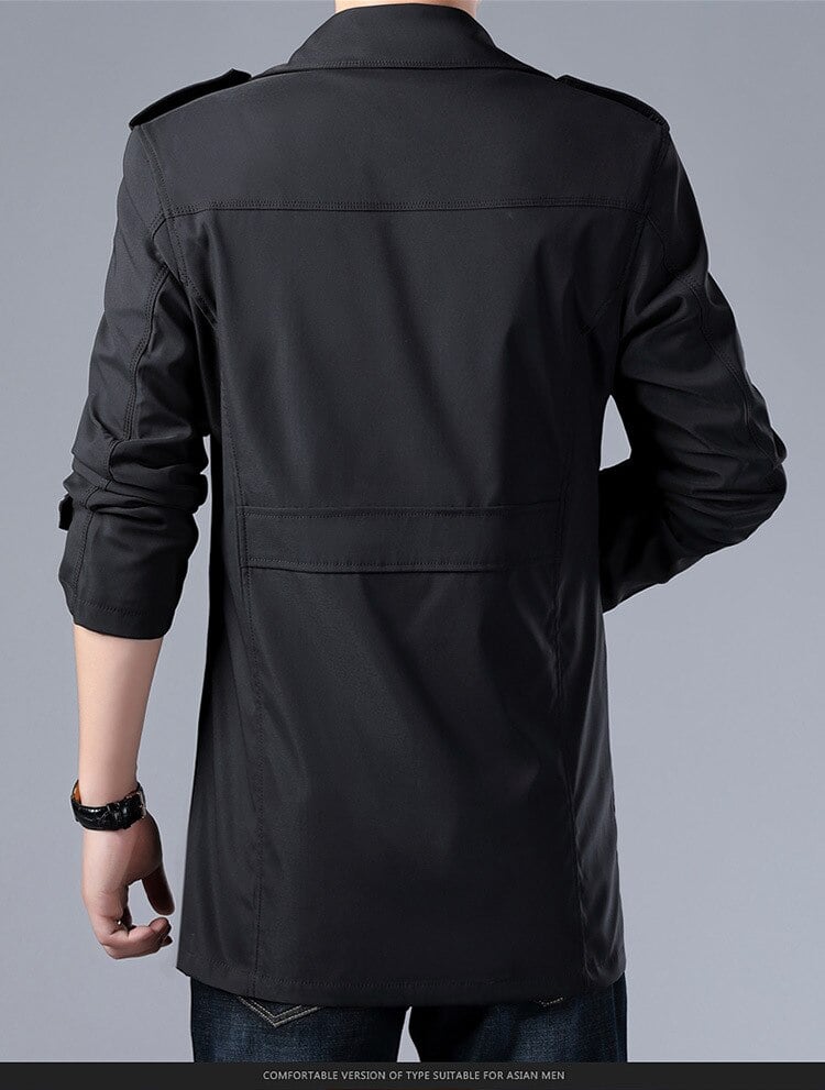 Spring and Autumn Men's Trench Coat 5