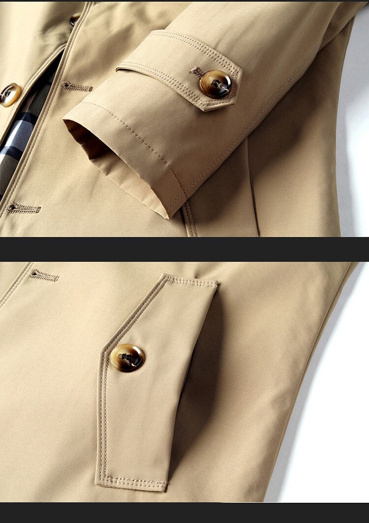 Spring and Autumn Men's Trench Coat 13